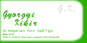 gyorgyi kikir business card